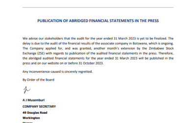 Notice to Shareholders – Oct 2023