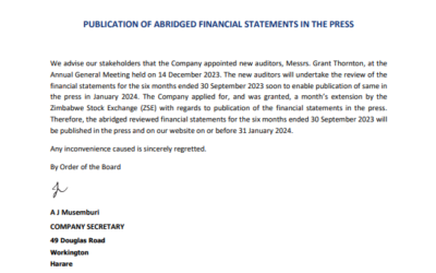 Notice to Shareholders – Dec 2023
