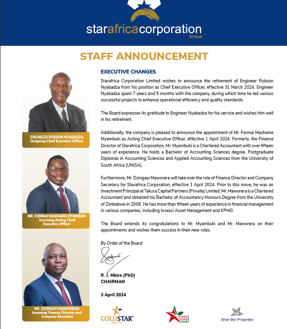 SAC STAFF ANNOUNCEMENT EXECUTIVE CHANGES 2024